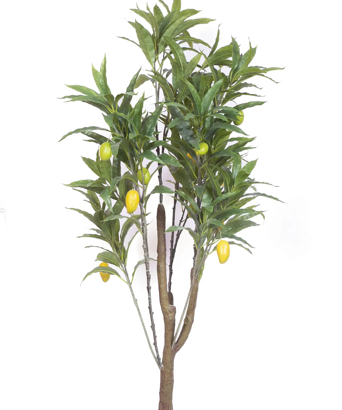 Artificial Tropical Mango Fruit Plant with Basic Black Pot – 5 Feet Tall