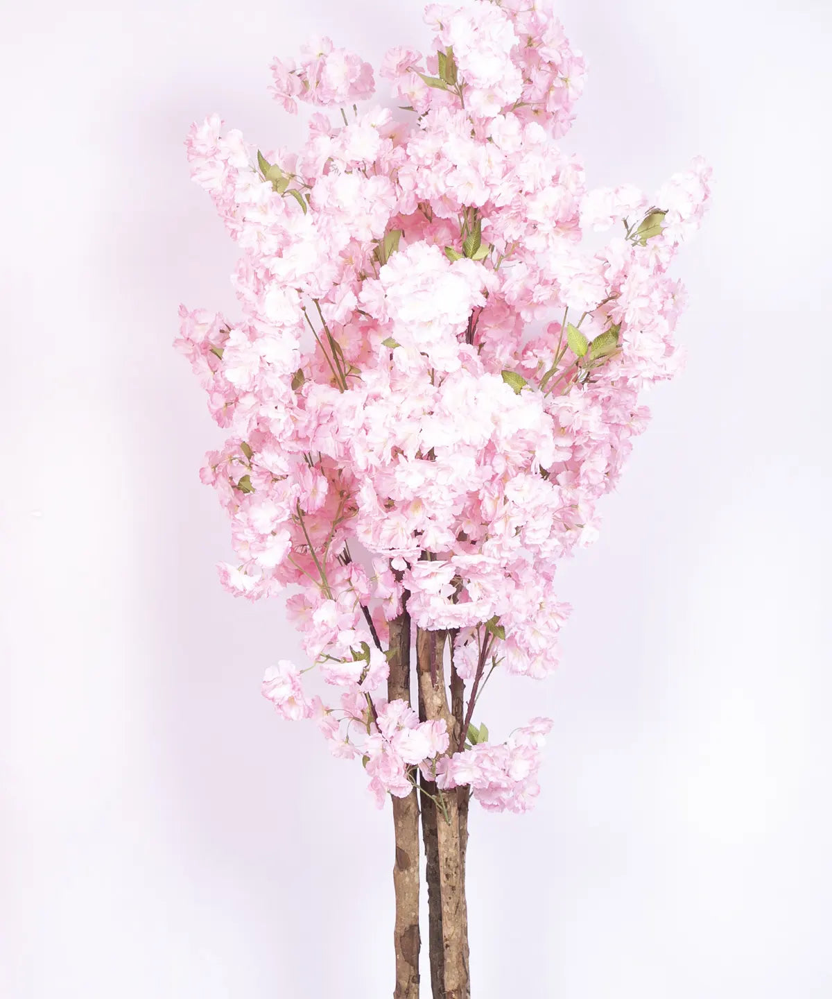 Artificial Pink Peach Blossom Flowers Plant For with Basic Black Pot - 180 Feet - Pink