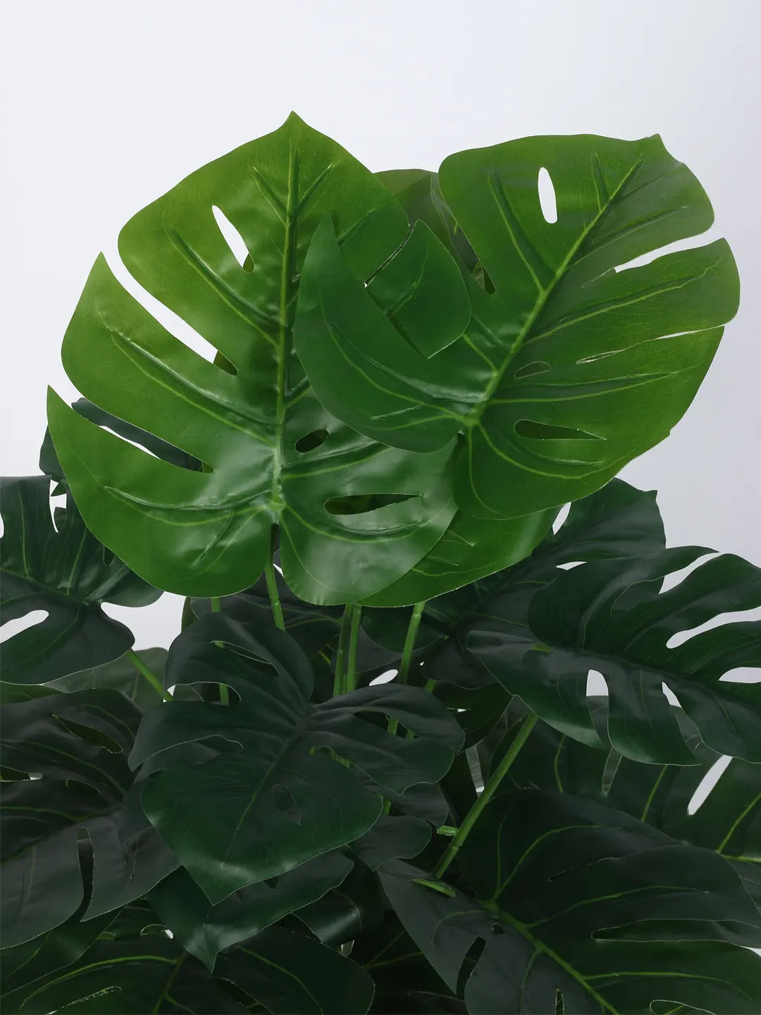 Artificial Monstera Leaf Green Floor Plant with Pot (24 Leaves, 80 cm Tall, Green)