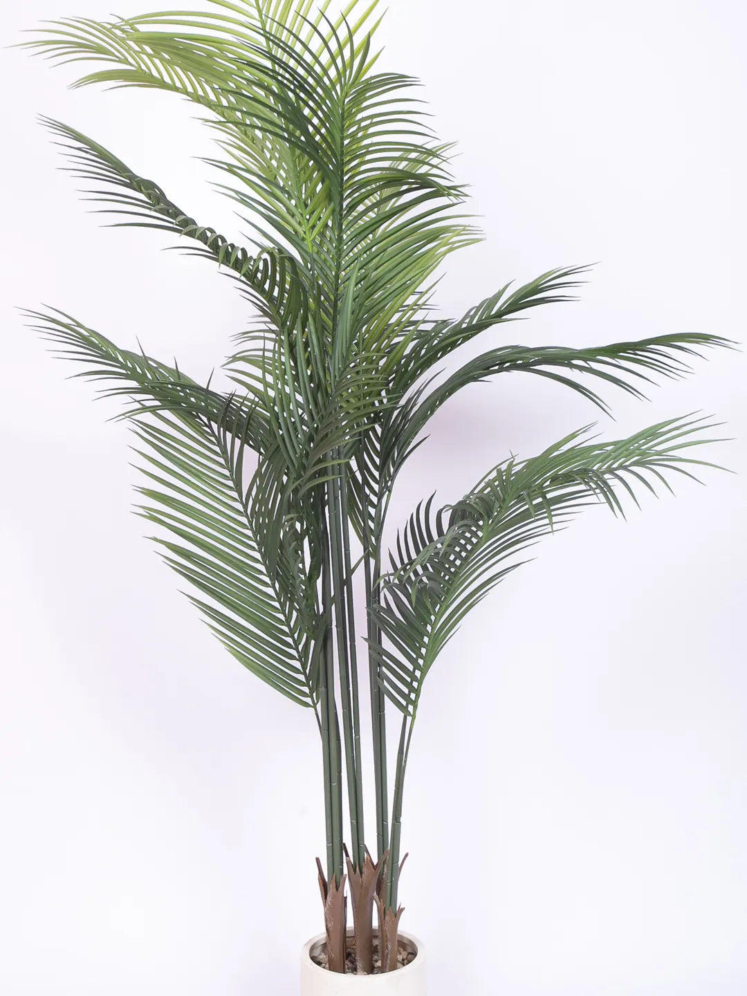 Artificial Lush Green Areca Palm Plants with Basic Black Pot - 180 cm Tall