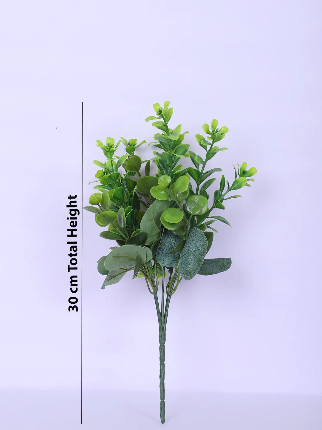 Artificial Green Eucalyptus Bouquets For Wedding Floral Arrangement (30 cm Tall, Without Pot, Pack of 3)