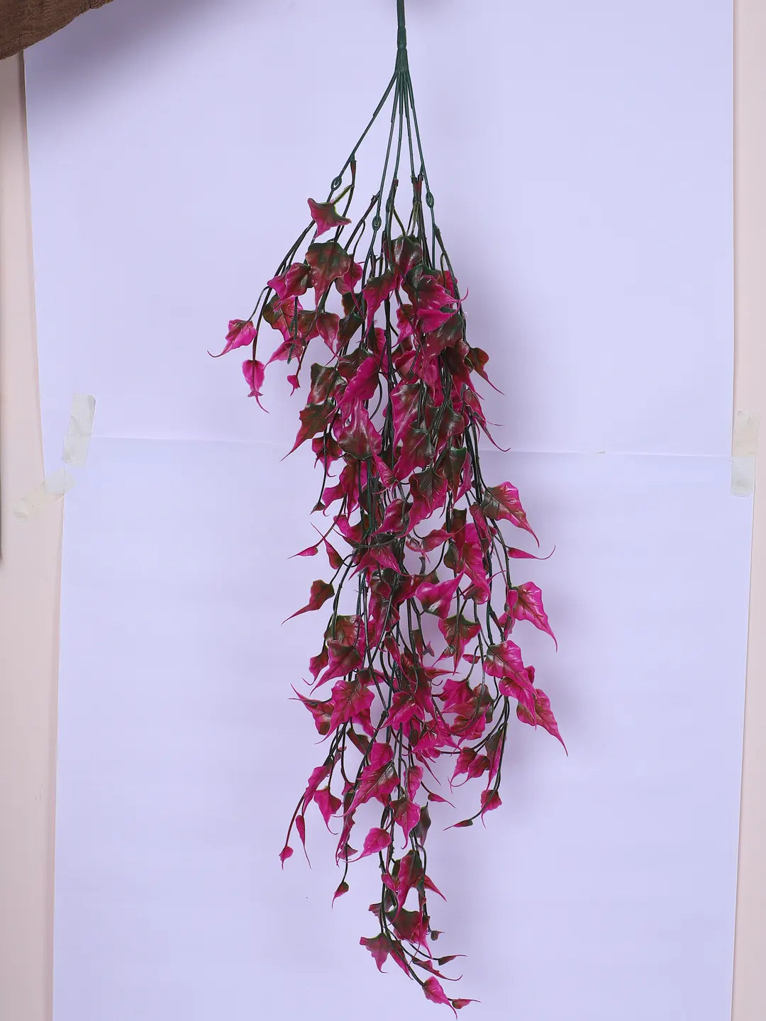 Artificial Hanging Green Creeper for Home, Wedding Décor (Pack of 2, 65 cm Tall, Purple)