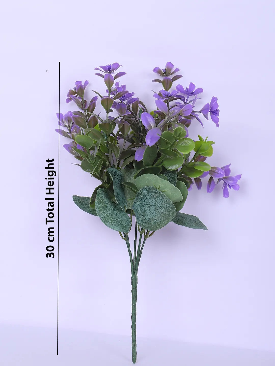 Artificial Green Eucalyptus Bouquets For Wedding Floral Arrangement (30 cm Tall, Without Pot, Pack of 3)