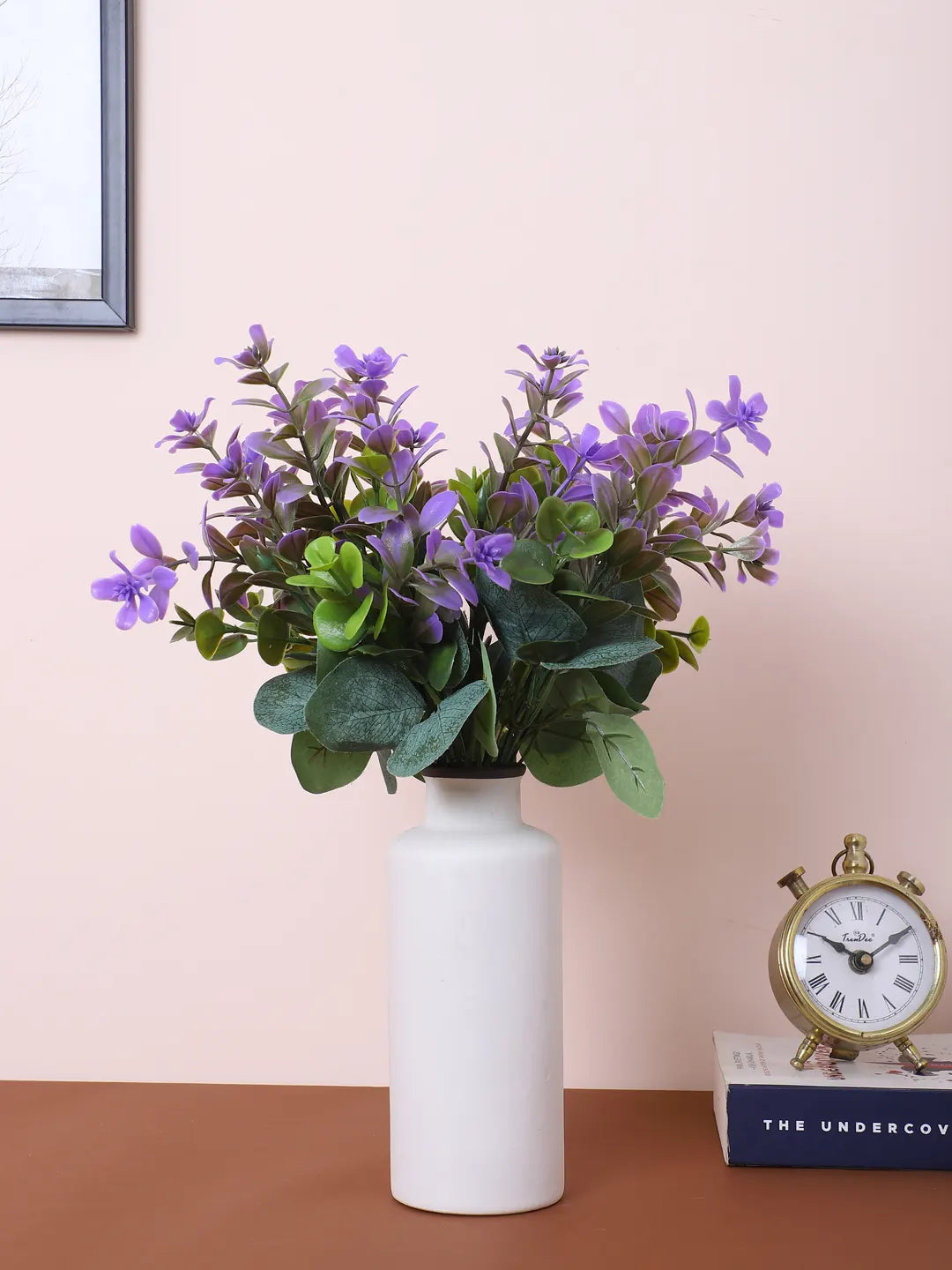 Artificial Green Eucalyptus Bouquets For Wedding Floral Arrangement (30 cm Tall, Without Pot, Pack of 3)