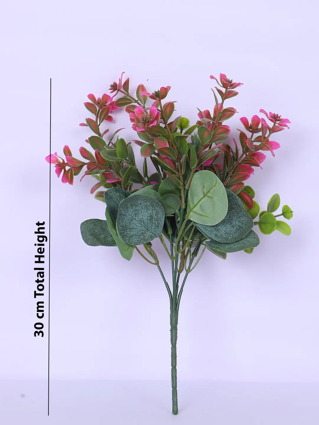 Artificial Green Eucalyptus Bouquets For Wedding Floral Arrangement (30 cm Tall, Without Pot, Pack of 3)