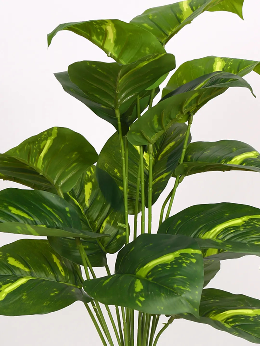Artificial Photos Leaf Plants for with Pot (18 Leaves, 65 cm Tall, Green)