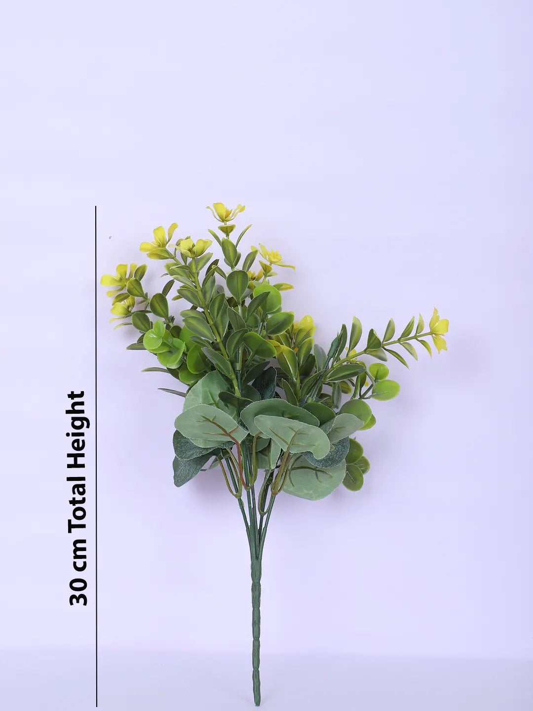 Artificial Green Eucalyptus Bouquets For Wedding Floral Arrangement (30 cm Tall, Without Pot, Pack of 3)