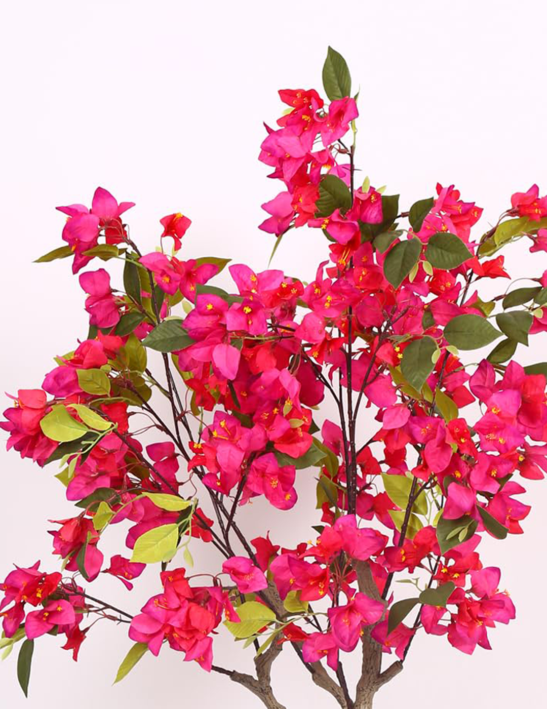 Artificial Bougainvillea Flowers Plants with Pot -90 cm Tall, Green/Pink