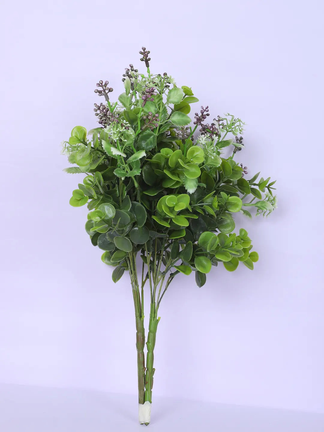 Artificial Eucalyptus with Flowers for Wedding Floral Arrangement (40 cm Tall, Without Pot, Pack of 3)