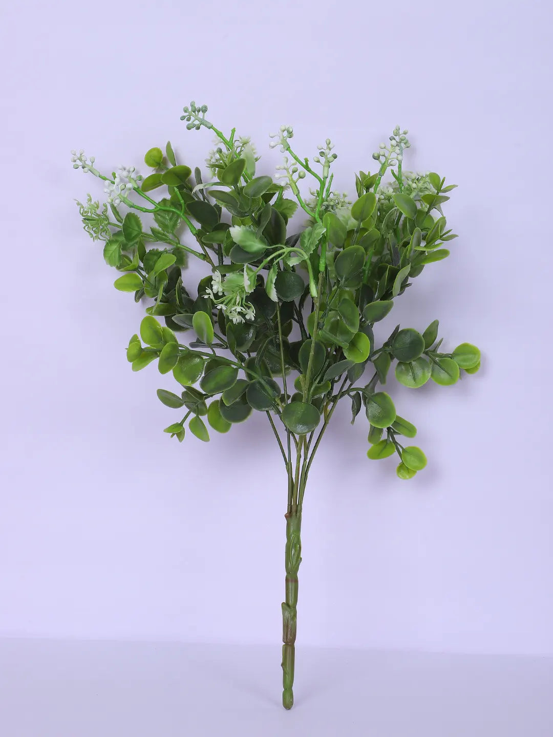 Artificial Eucalyptus with Flowers for Wedding Floral Arrangement (40 cm Tall, Without Pot, Pack of 3 White)