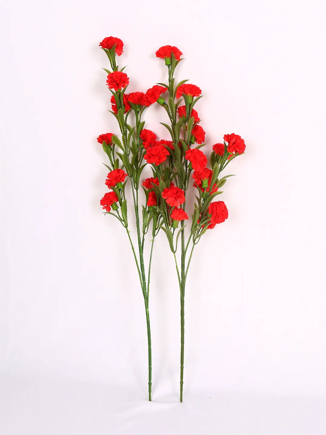 Artificial Decorative Chrysanthemum Flower Stick for Home décor (15 Head Flower, Pack of 3, Red)