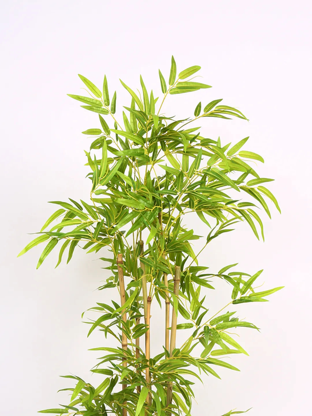 Artificial Bamboo Bliss Plant with Basic Black Pot - 4 feet Green