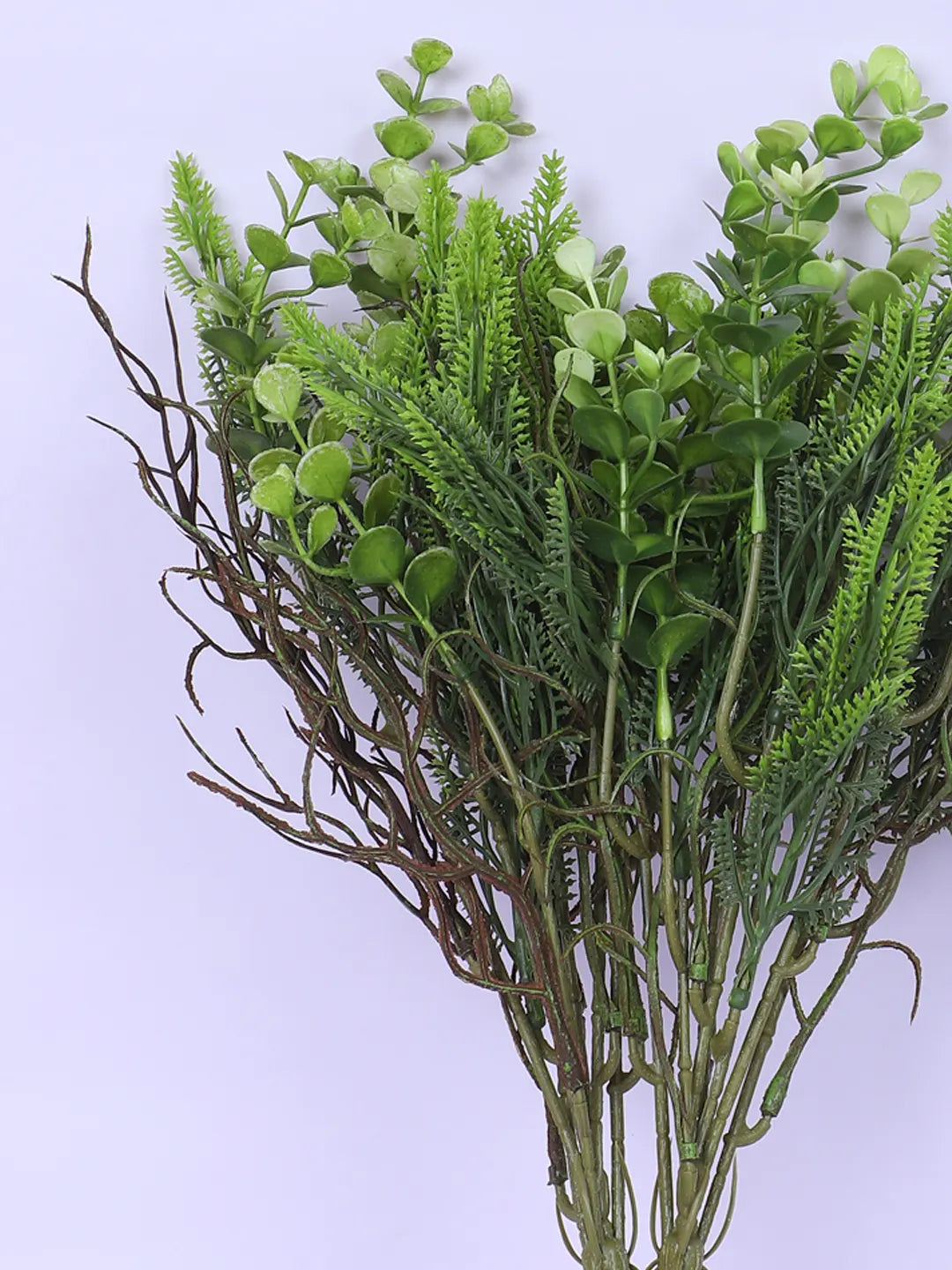 Artificial Eucalyptus Bouquets for Wedding Floral Arrangement (40 cm Tall, Without Pot, Pack of 3, Multicolor)