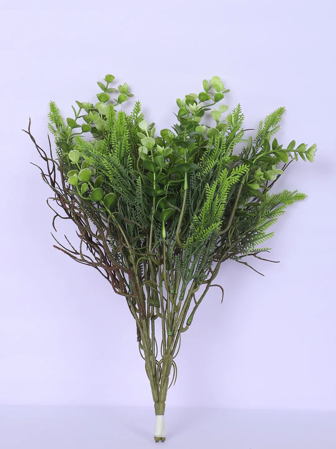 Artificial Eucalyptus Bouquets for Wedding Floral Arrangement (40 cm Tall, Without Pot, Pack of 3, Multicolor)