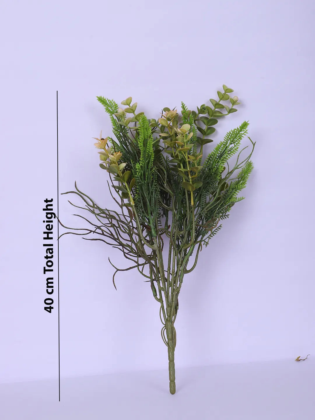 Artificial Eucalyptus Bouquets for Wedding Floral Arrangement (40 cm Tall, Without Pot, Pack of 3, Multicolor)