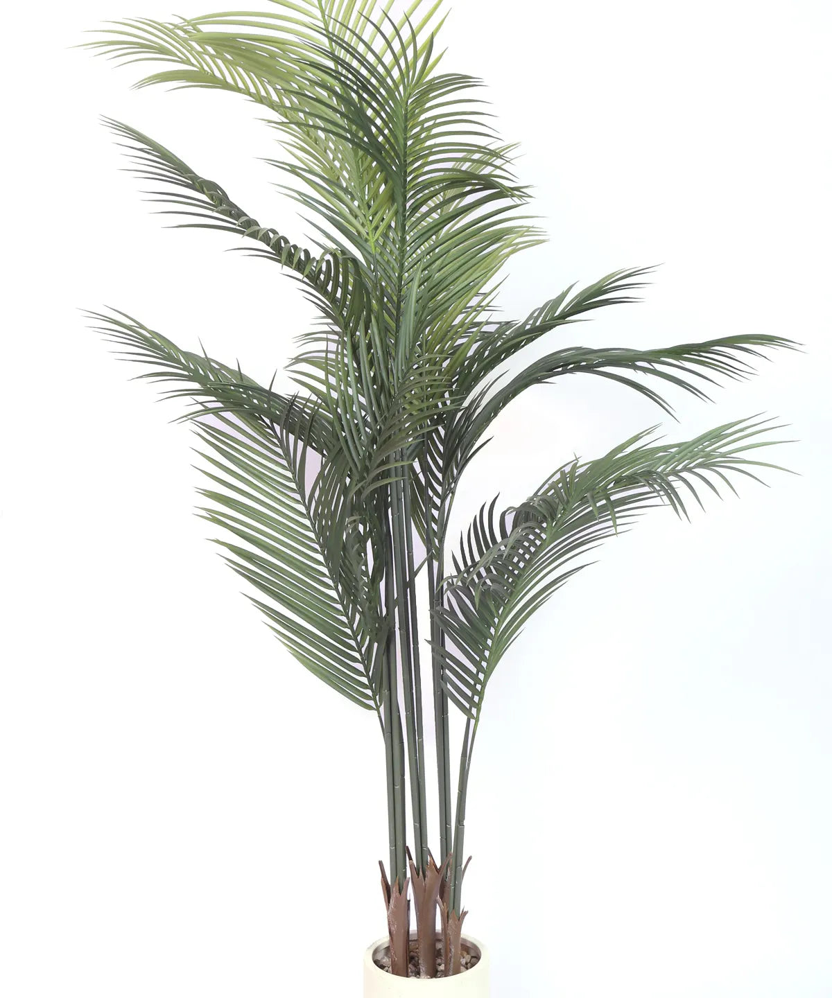 Artificial Lush Green Areca Palm Plants with Basic Black Pot - 150 cm Tall