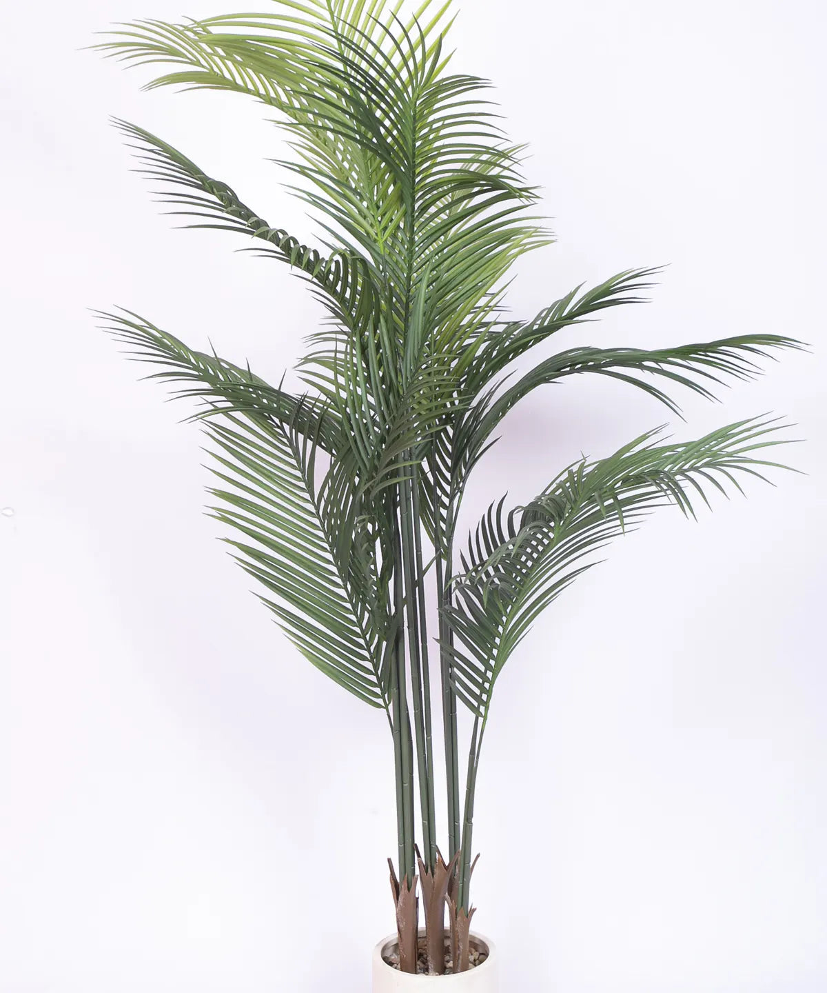 Artificial Lush Green Areca Palm Plants with Basic Black Pot - 150 cm Tall
