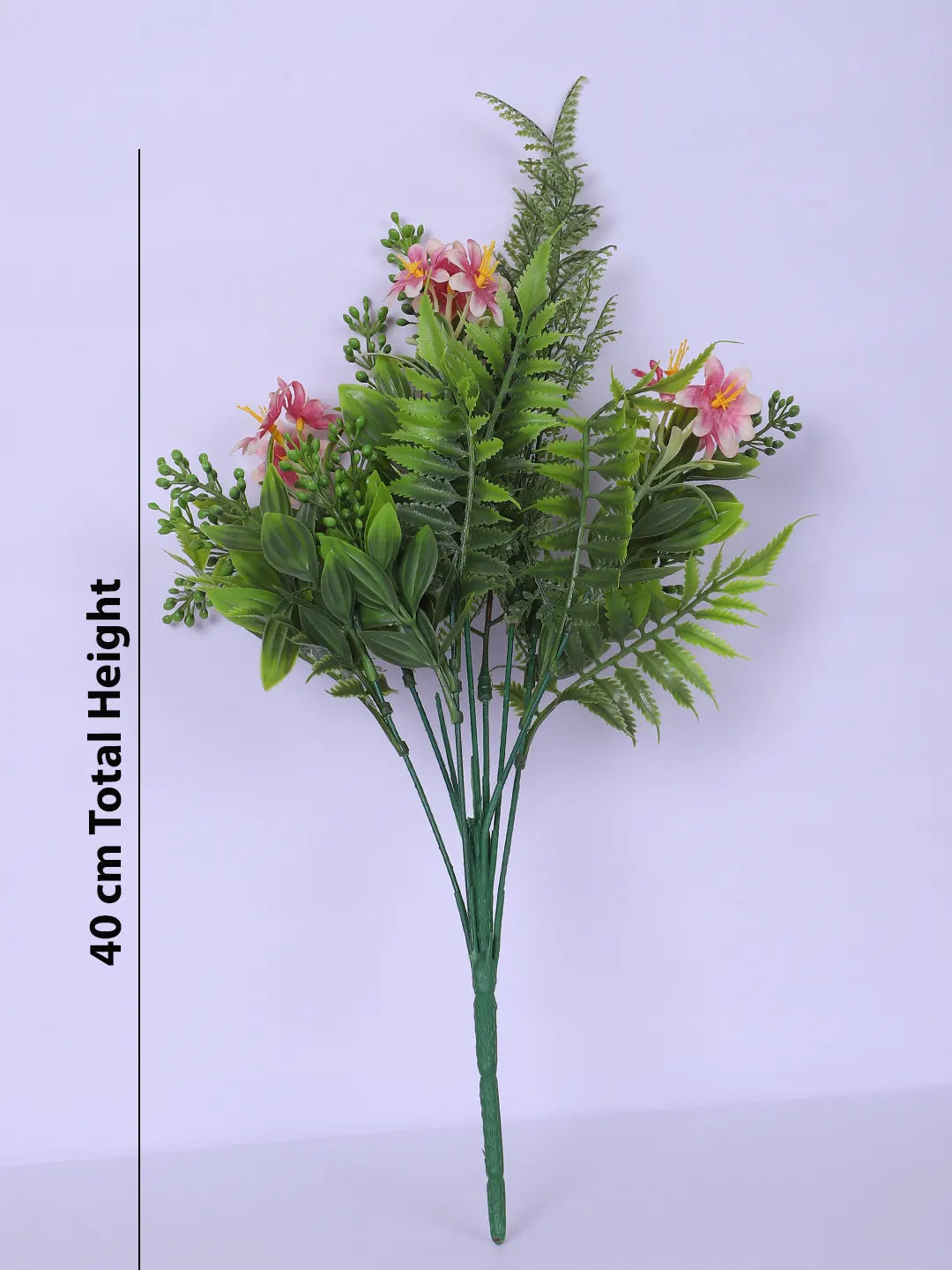 Artificial Green with Flower Bouquets for Wedding Floral Arrangement (40 cm Tall, Without Pot, Pack of 3)