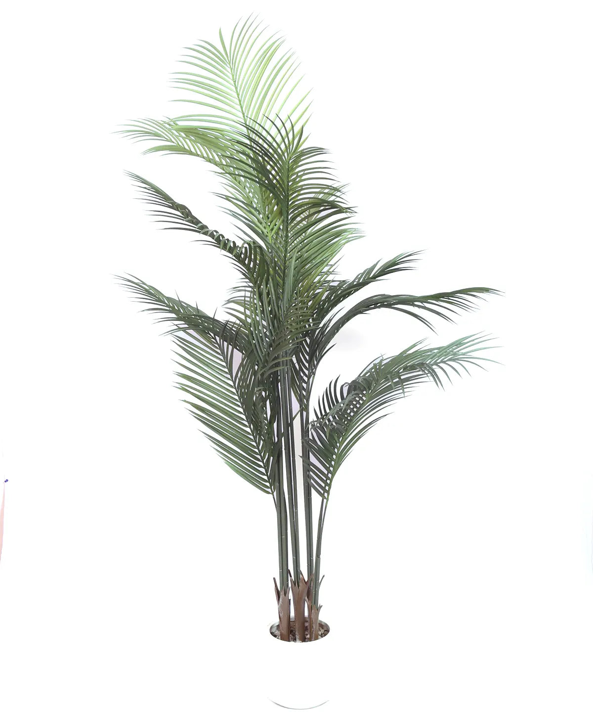 Artificial Lush Green Areca Palm Plants with Basic Black Pot - 150 cm Tall