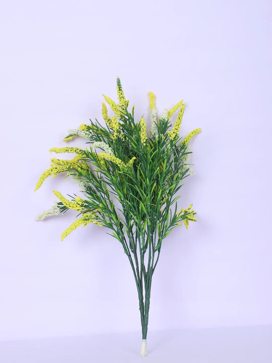 Artificial Hogla Flower for Vase Wedding Floral Arrangement (34 cm Tall, Pack of 3, Yellow)