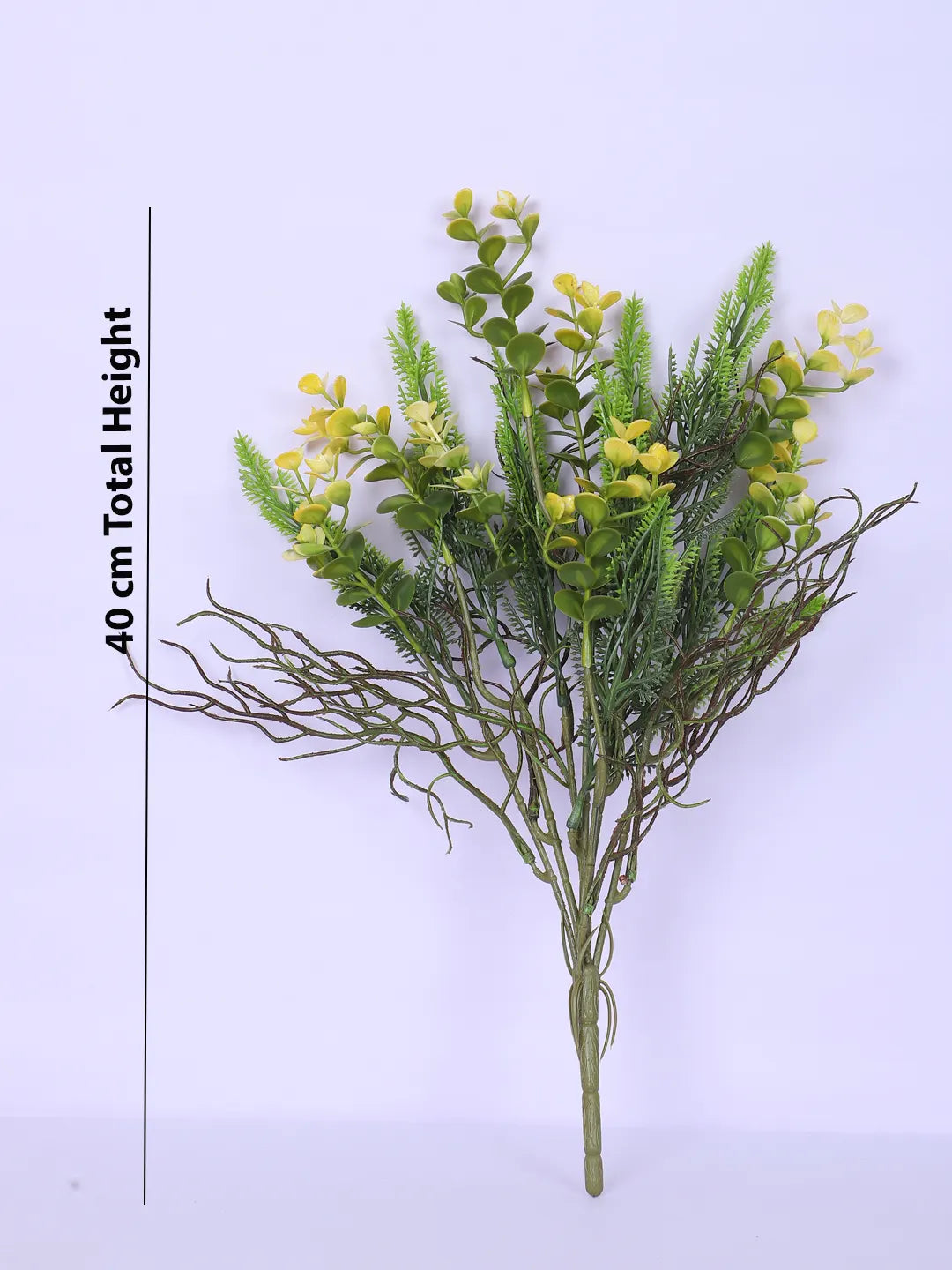 Artificial Eucalyptus Bouquets for Wedding Floral Arrangement (40 cm Tall, Without Pot, Pack of 3, Multicolor)