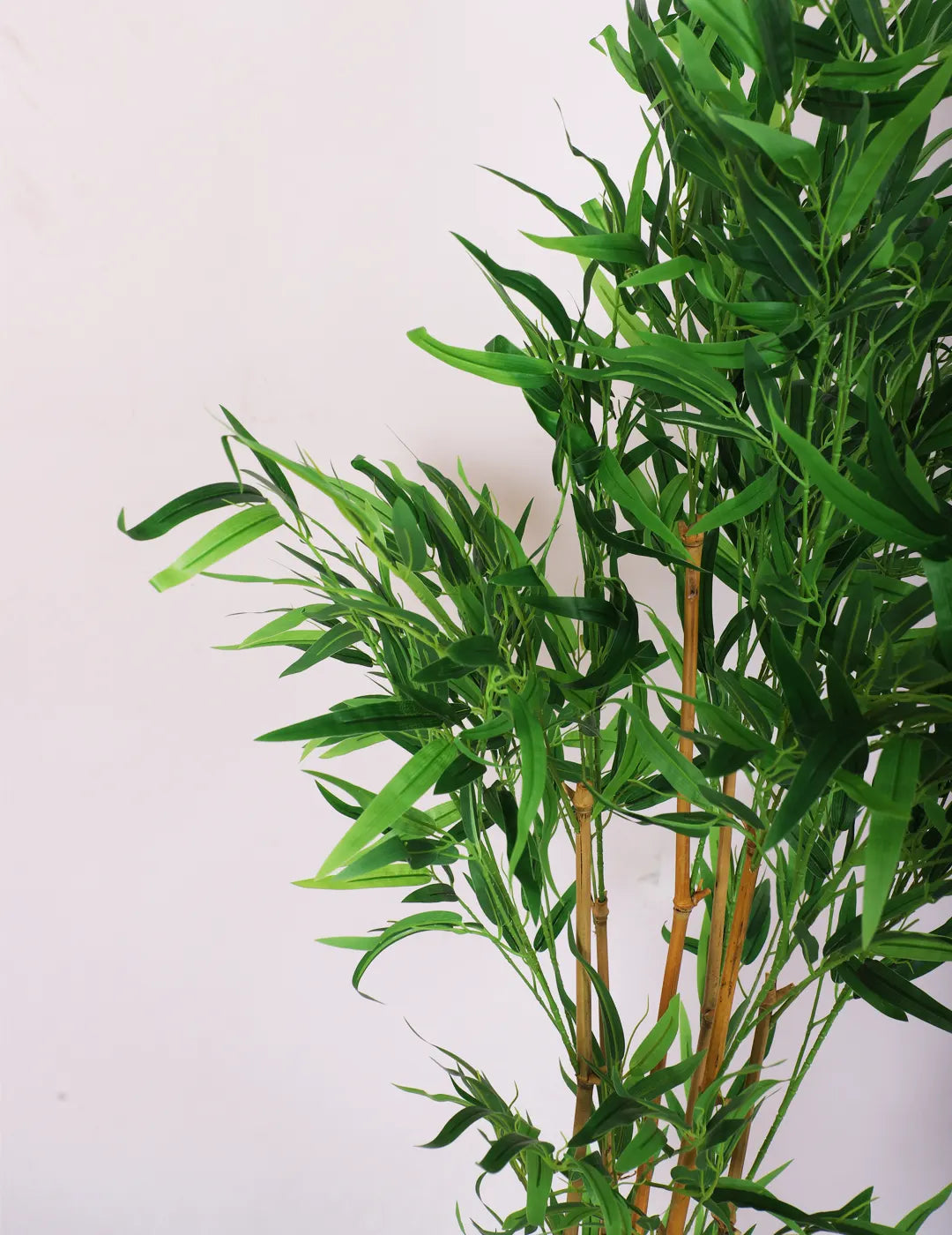 Artificial Bamboo Bliss Plant with Basic Black Pot - 5 feet Green
