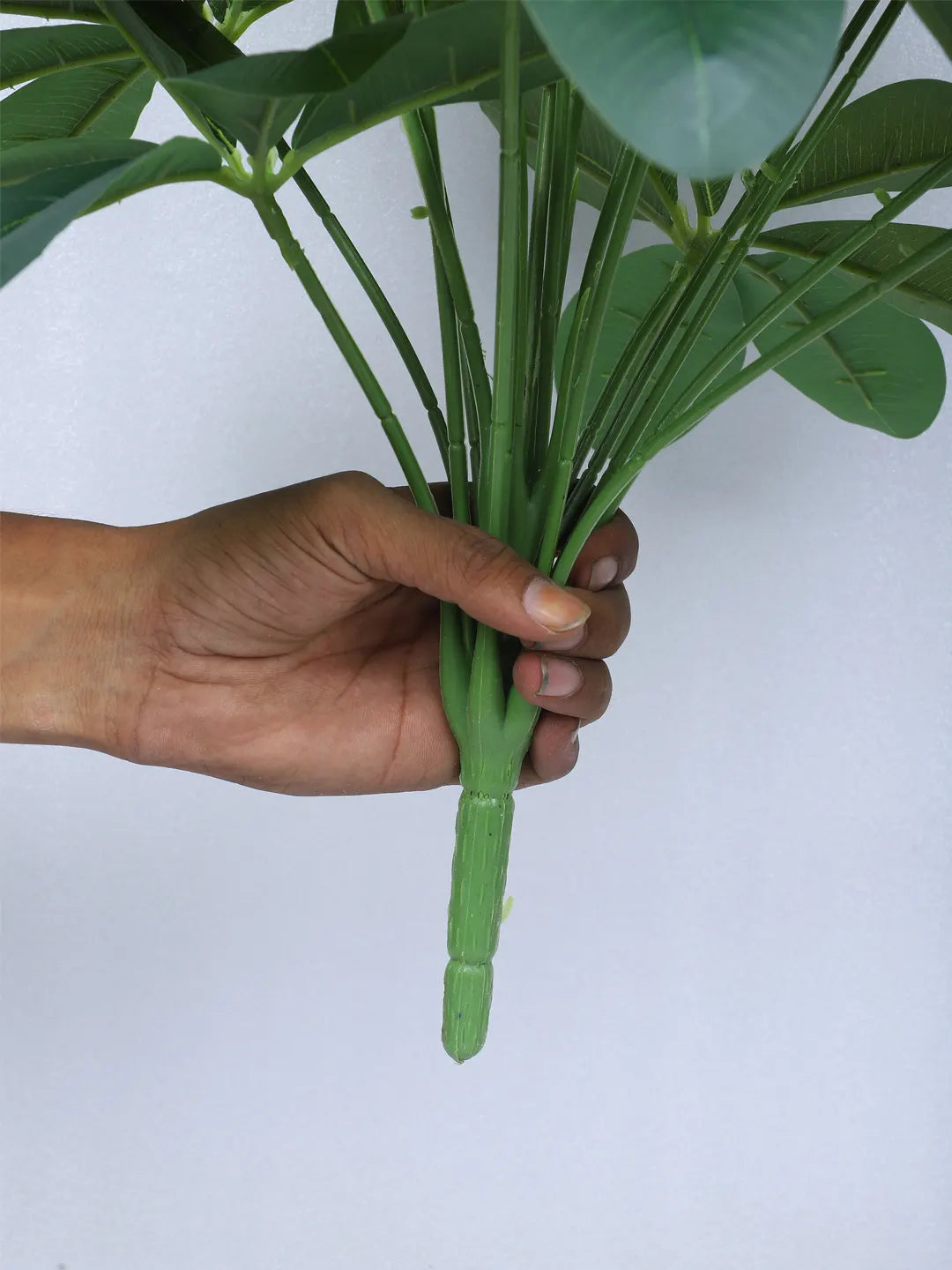 Artificial Schefflera Leaf Plants for with Pot (18 Leaves, 65 cm Tall, Green)