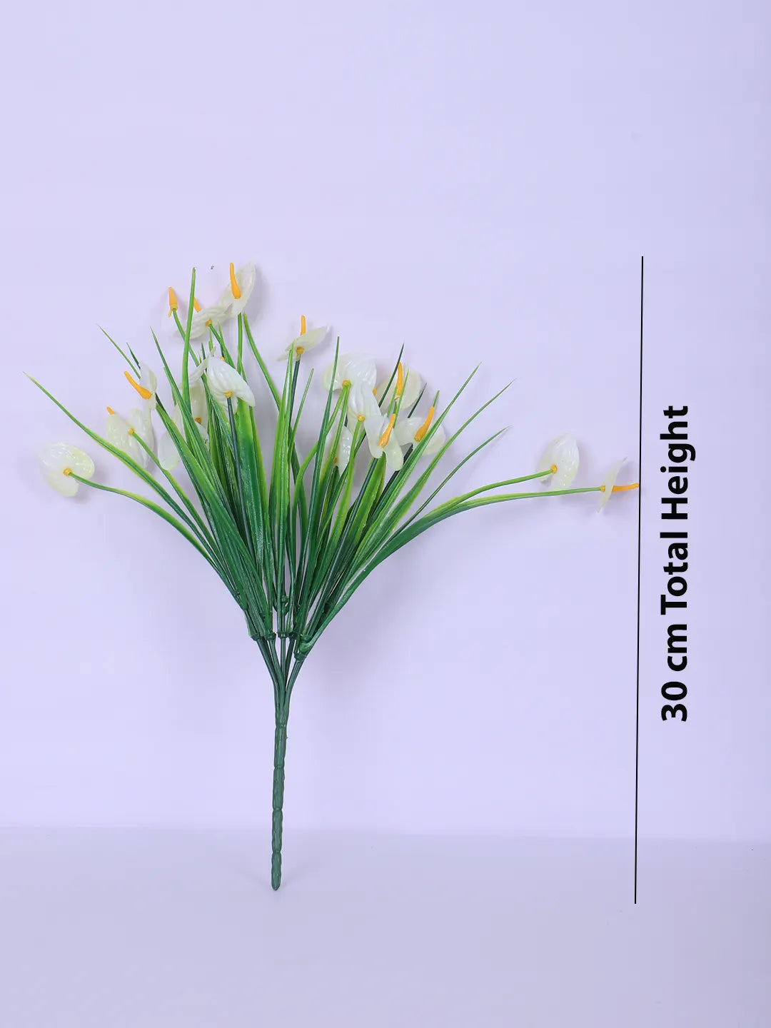 Artificial Calla Lily Flower Bouquets Wedding Floral Arrangement (30 cm Tall, Pack of 3, White)