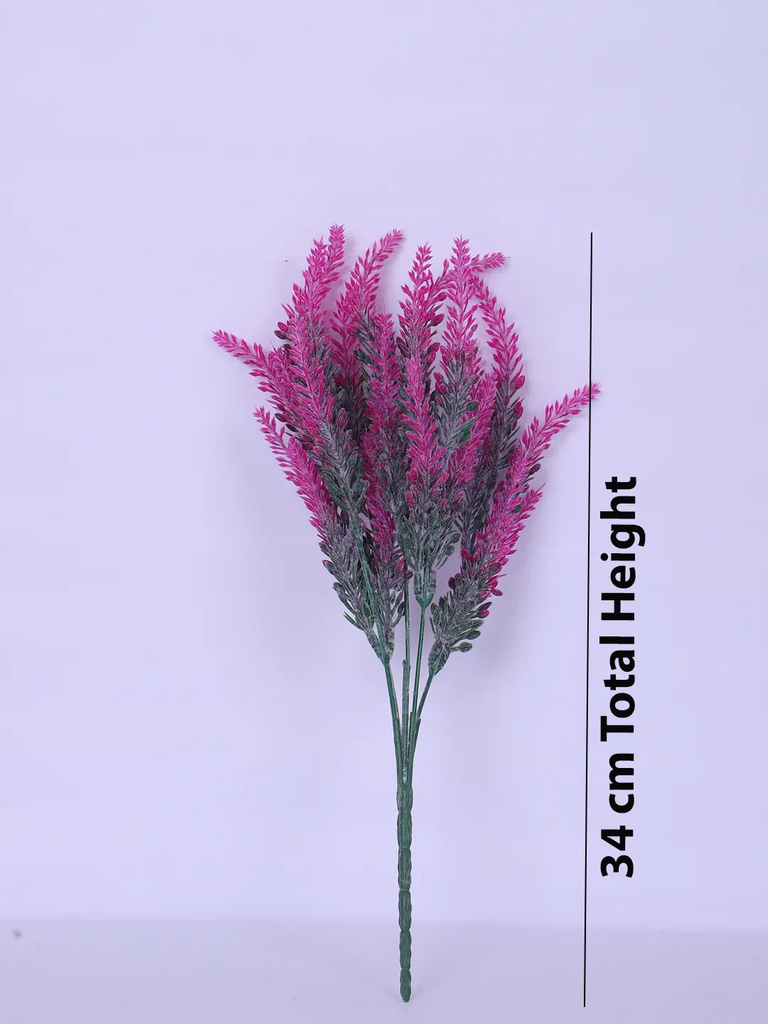 Artificial Lavender Flowers Faux Plants for Vase Pot Home Décor Wedding Kitchen Garden (Pack of 3, Purple)