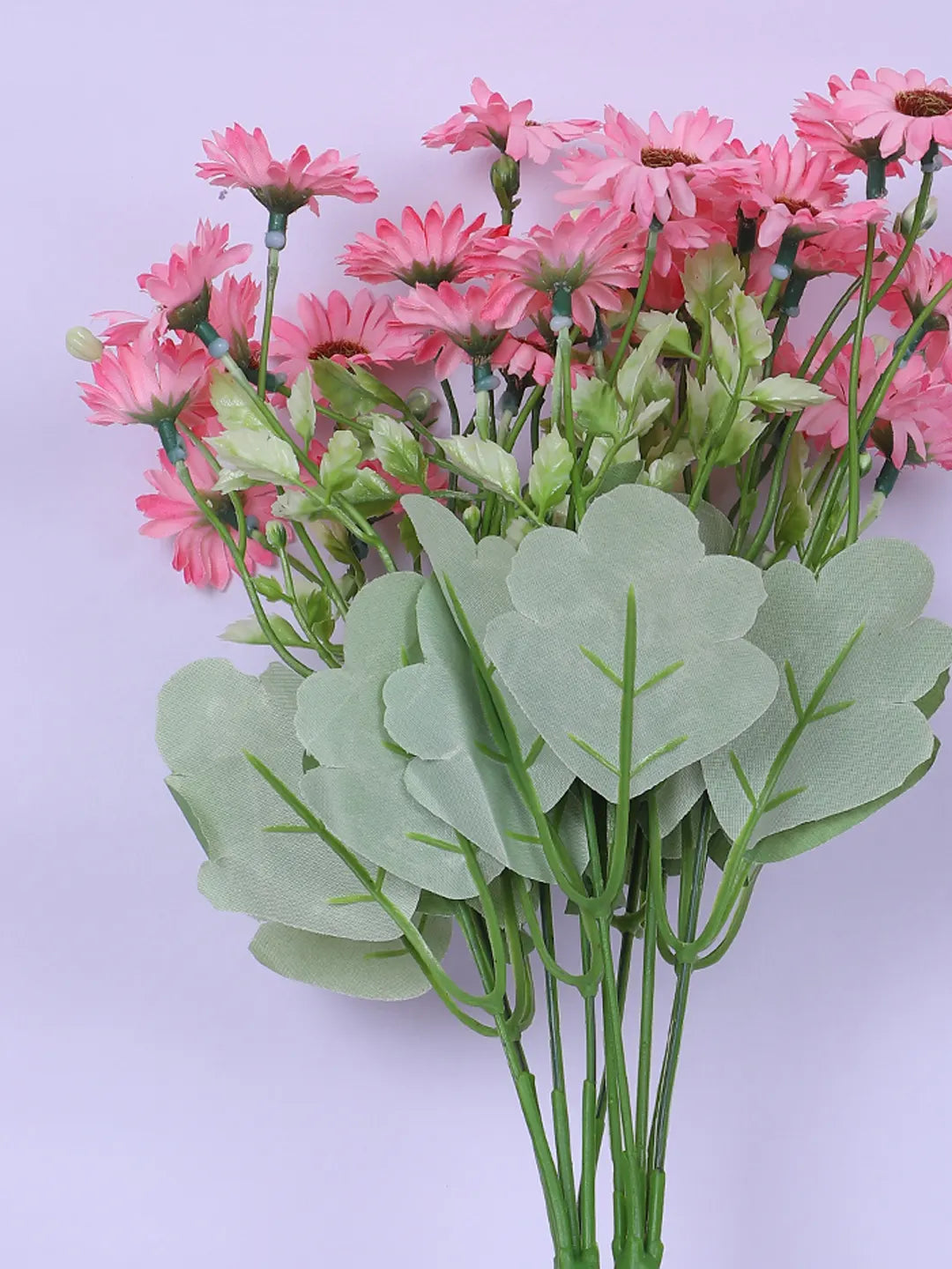 Artificial Daisy Flower Bouquets Wedding Floral Arrangement (32 cm Tall, Pack of 3, Dark/Pink)