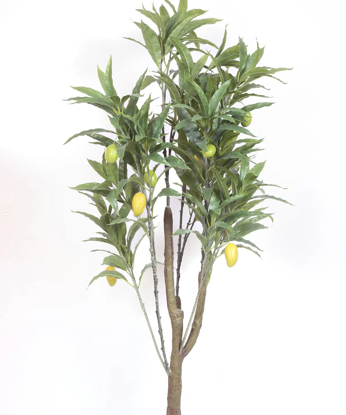 Artificial Tropical Mango Fruit Plant with Basic Black Pot – 5 Feet Tall