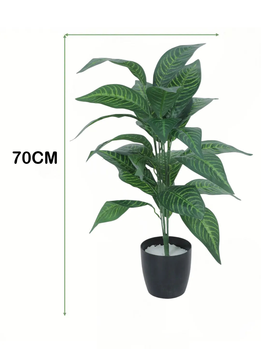 Artificial Croton Plants for Interior Decor/Home Decor/Office Decor|26 Leaves (with Pot, 70 cm Tall)