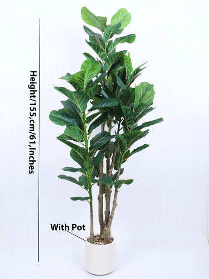 Artificial Evergreen Fiddle Leaf Fig Potted Plants Natural Faux Plants - 150 cm Tall