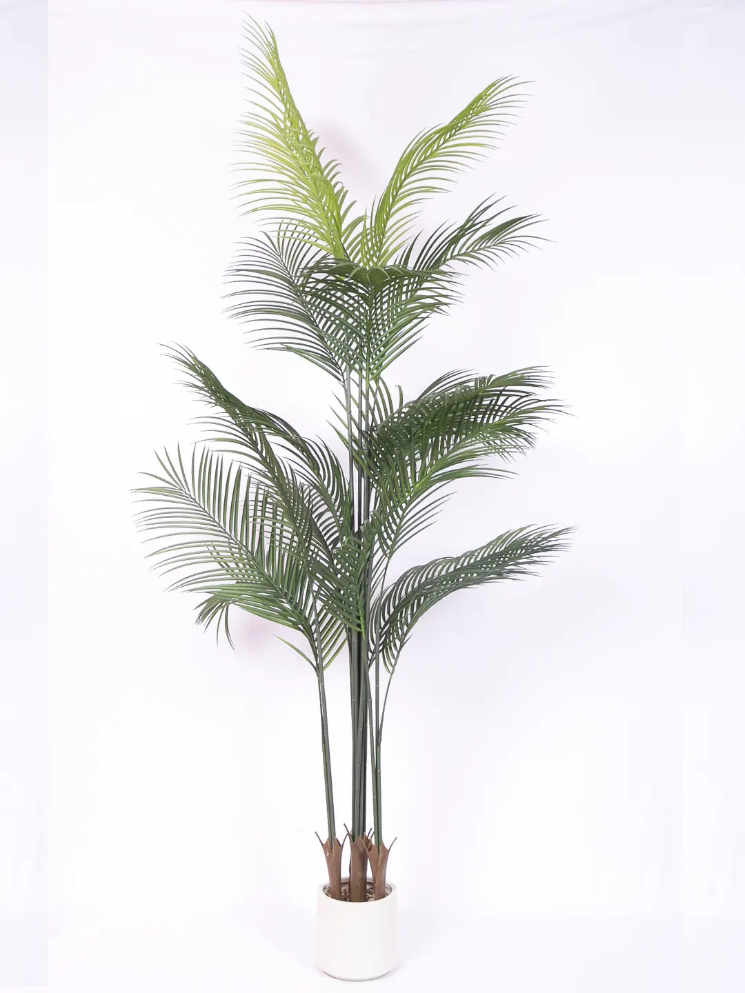 Artificial Lush Green Areca Palm Plants with Basic Black Pot - 180 cm Tall