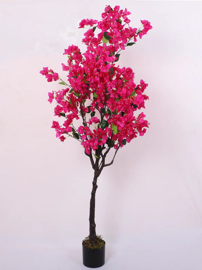 Artificial Bougainvillea Flowers Plants with Pot -170 cm Tall, Purple