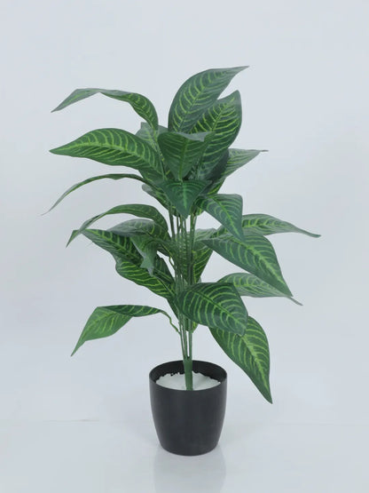 Artificial Croton Plants for Interior Decor/Home Decor/Office Decor|26 Leaves (with Pot, 70 cm Tall)