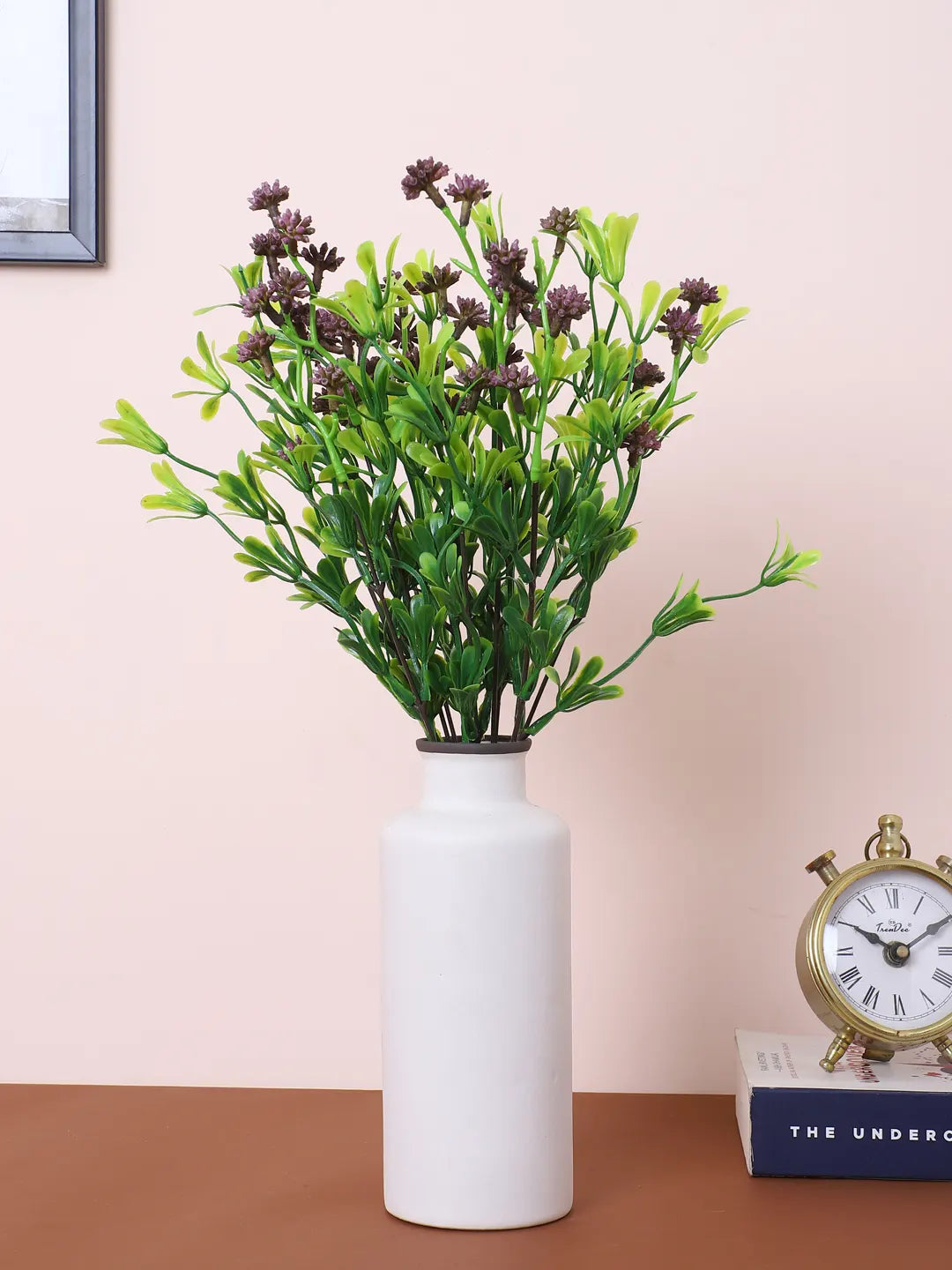 Artificial Green with Flower Bouquets for Wedding Floral Arrangement (40 cm Tall, Without Pot, Pack of 3)