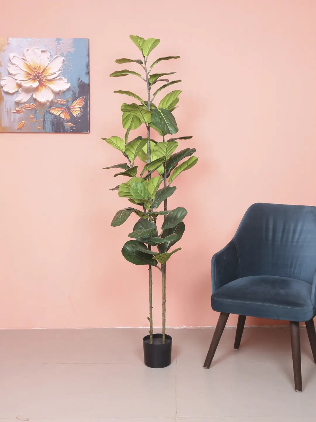 Artificial Evergreen Fiddle Leaf Fig Potted Plants Natural Faux Plants - 180 cm Tall