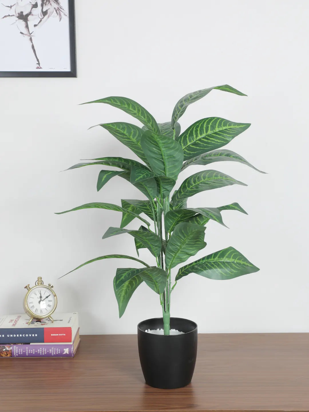 Artificial Croton Plants for Interior Decor/Home Decor/Office Decor|26 Leaves (with Pot, 70 cm Tall)