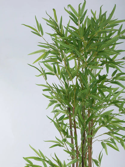 Artificial Bamboo Bliss Plant with Basic Black Pot - 5.5 feet Green