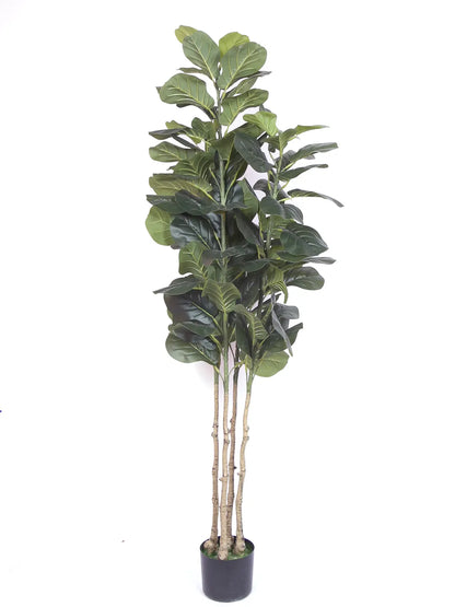 Artificial Evergreen Fiddle Leaf Fig Potted Plants Natural Faux Plants - 180 cm Tall