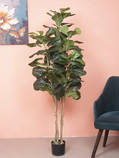 Artificial Evergreen Fiddle Leaf Fig Potted Plants Natural Faux Plants - 180 cm Tall