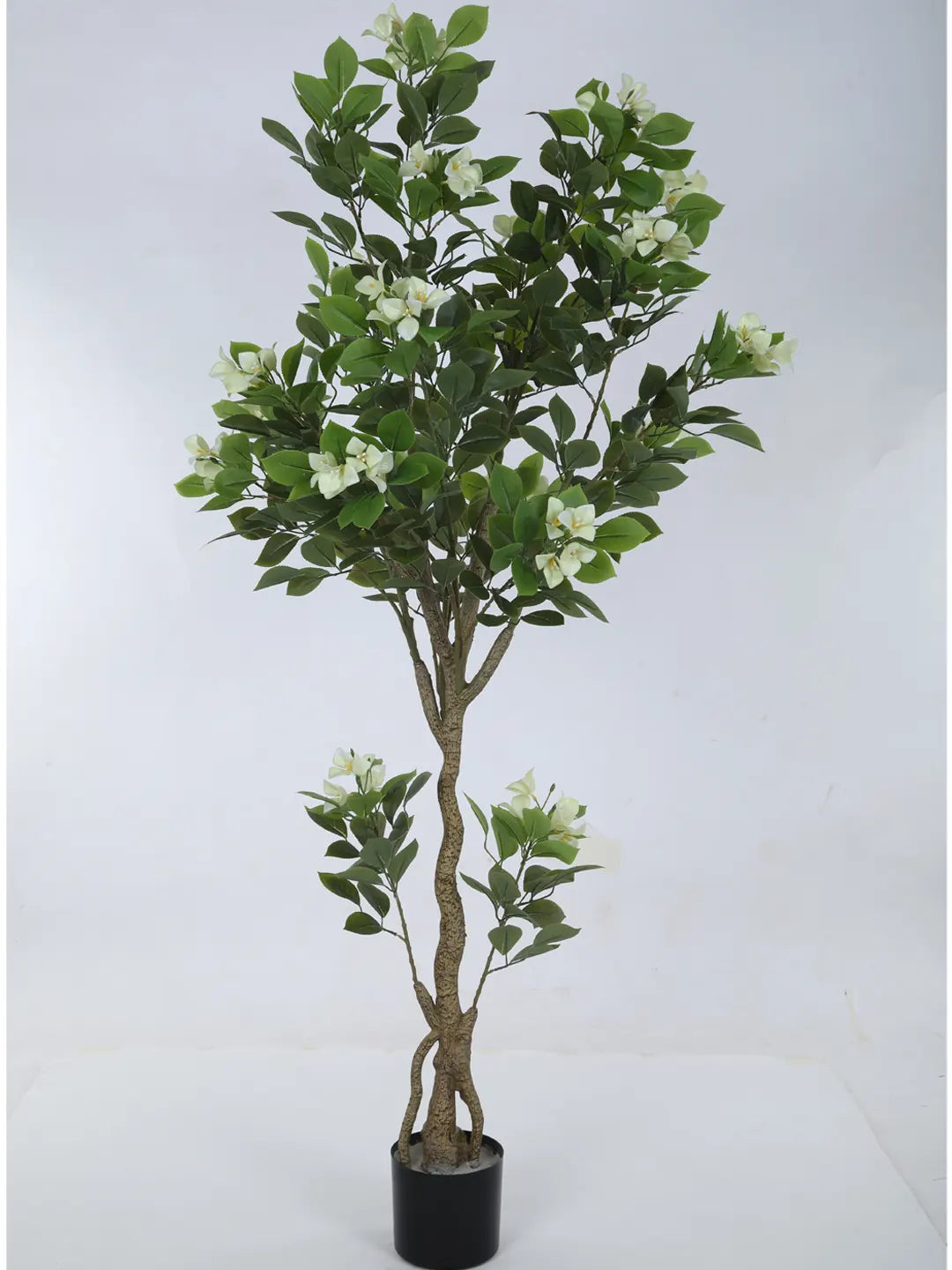 Artificial Bougainvillea Flowers Plants with Pot -180 cm Tall, Green/White