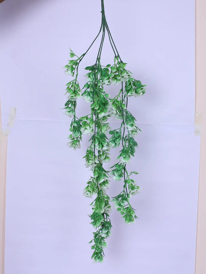 Artificial Hanging Rose Flowers Creeper for Home, Wedding Décor (Pack of 2, 65 cm Tall, White)