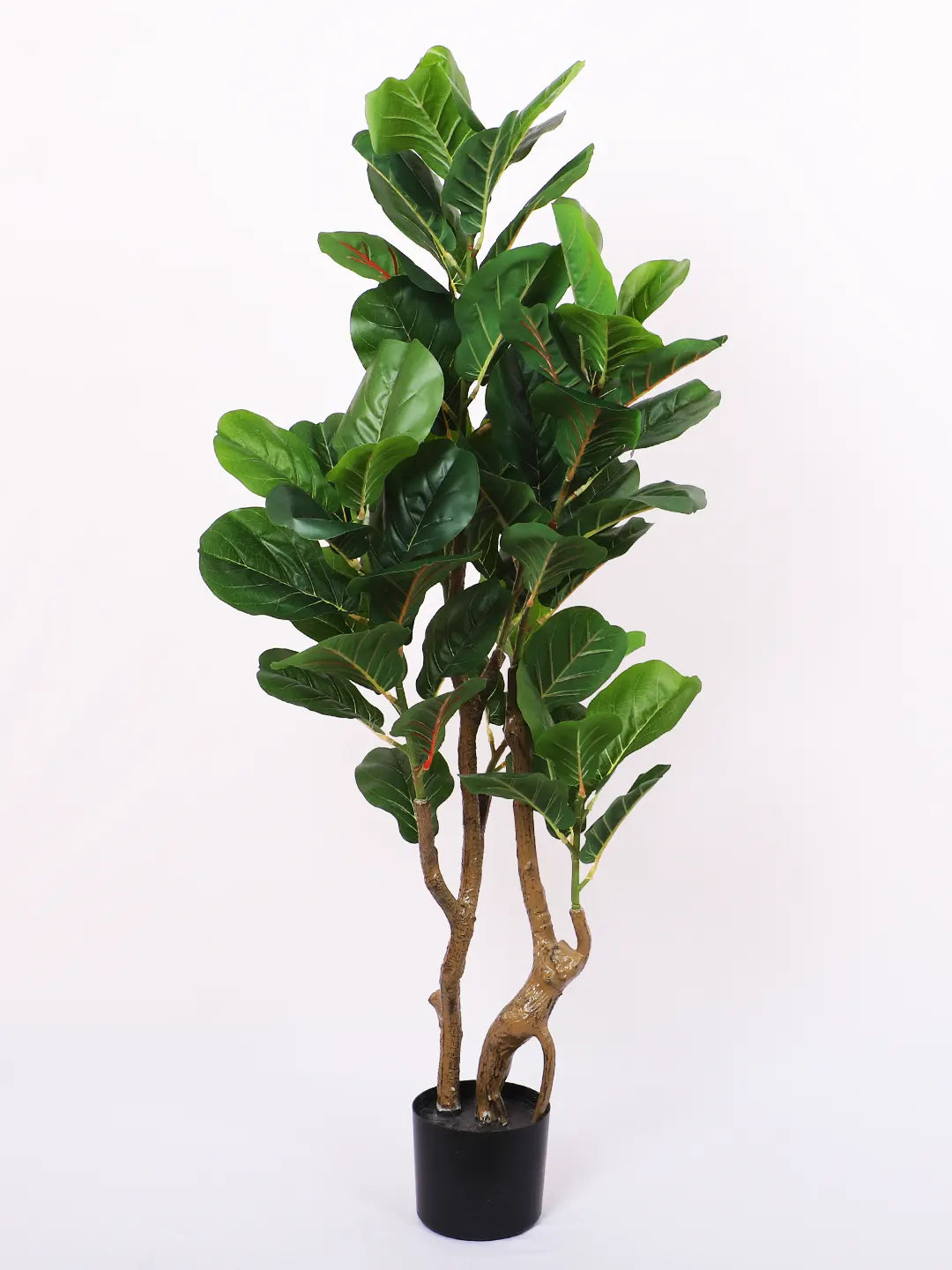 Artificial Fiddle Leaf Fig Tree with Basic Black Pot - 120 cm Tall