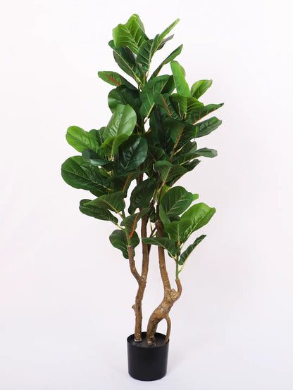 Artificial Fiddle Leaf Fig Tree with Basic Black Pot - 120 cm Tall
