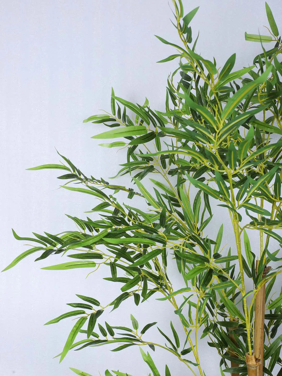Artificial Bamboo Bliss Plant with Basic Black Pot - 6 feet Green