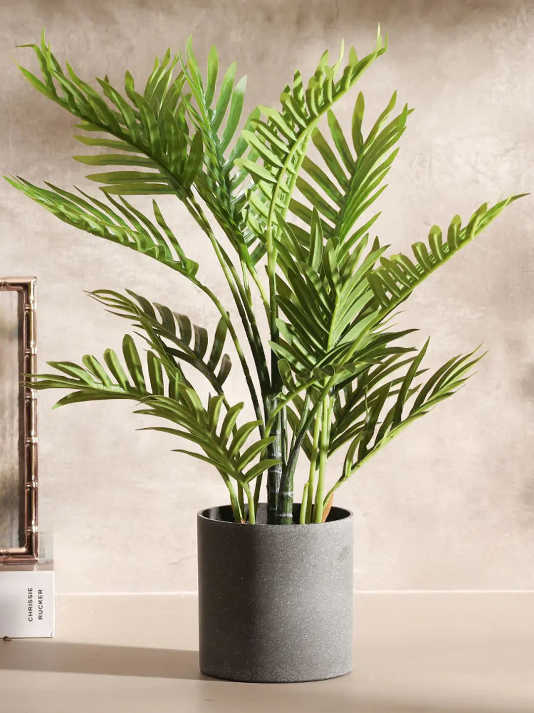Artificial Mini Areca Palm Potted Plant - 40 cm Tall, Green