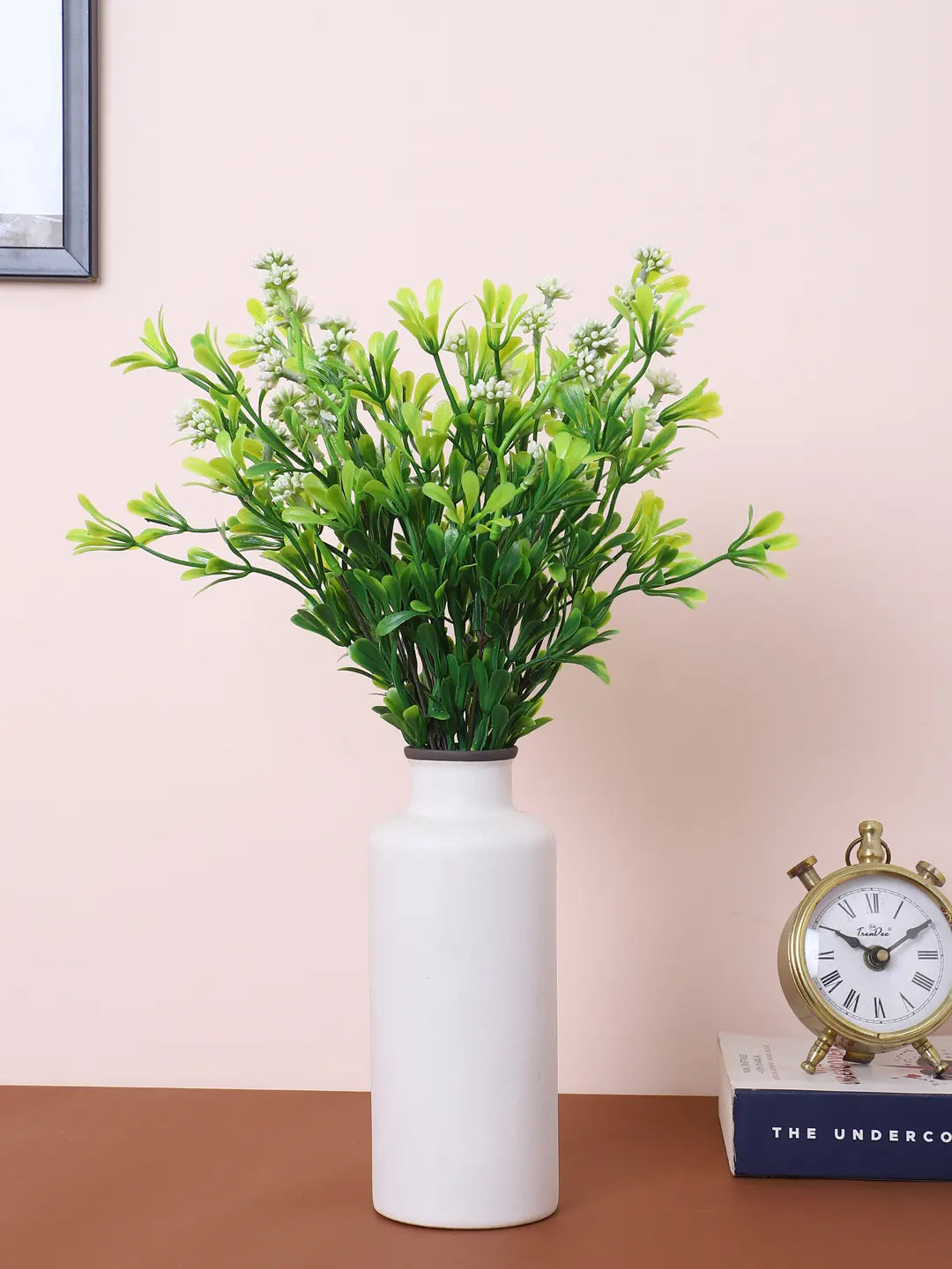 Artificial Green with Flower Bouquets for Wedding Floral Arrangement (40 cm Tall, Without Pot, Pack of 3)