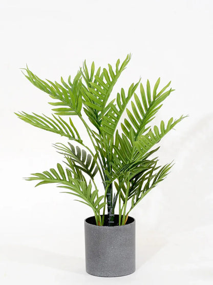 Artificial Mini Areca Palm Potted Plant - 40 cm Tall, Green